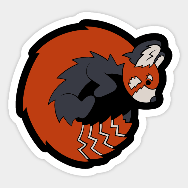 The Red Panda Sticker by JuliaCoffin